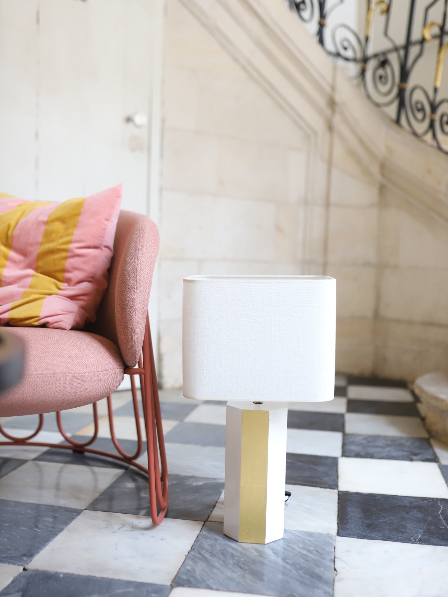 LA LUCO WHITE & YELLOW GOLD LACQUERED FINISH